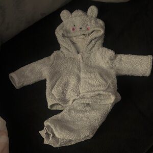 Little Wonders Gray Fleece Hoodie Set